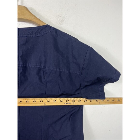 Alex Mill Kelsey Paper Poplin Short Sleeve Shirtdress In Navy Blue Midi Large - Picture 8 of 9